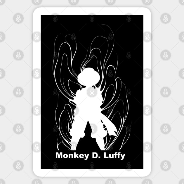 Monkey D. Luffy Silhoutte Sticker by mylistart